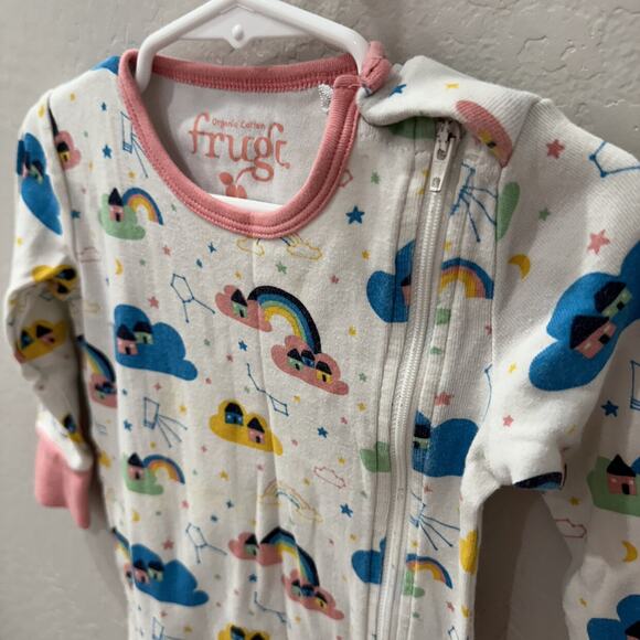 Frugi Rainbows & Star Constellations Zipper Pajamas - Picture 2 of 8